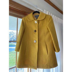 Ann Taylor Yellow Collared Overcoat Sz 2